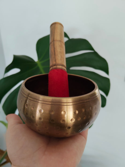 Hand Hammered Brass Singing Bowl Small