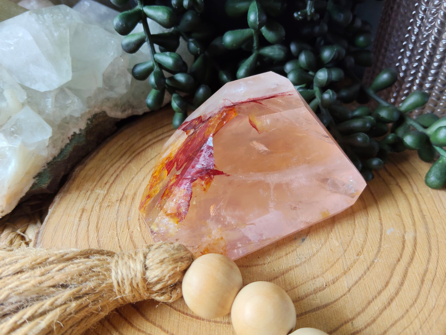 Rose/Fire and Golden Healer Quartz Freeform