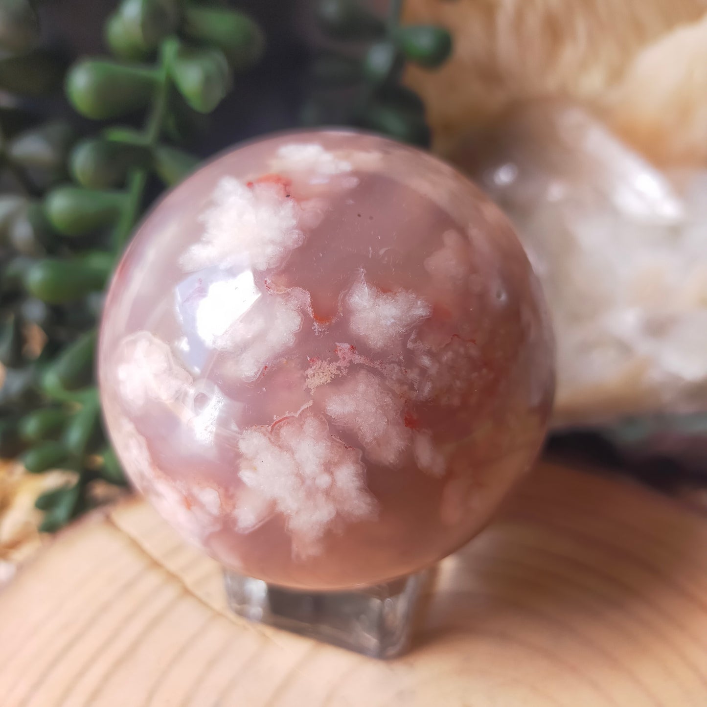 Flower Agate Sphere
