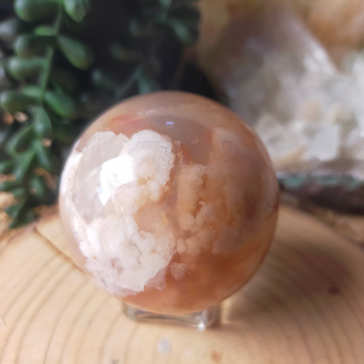 Flower Agate Sphere