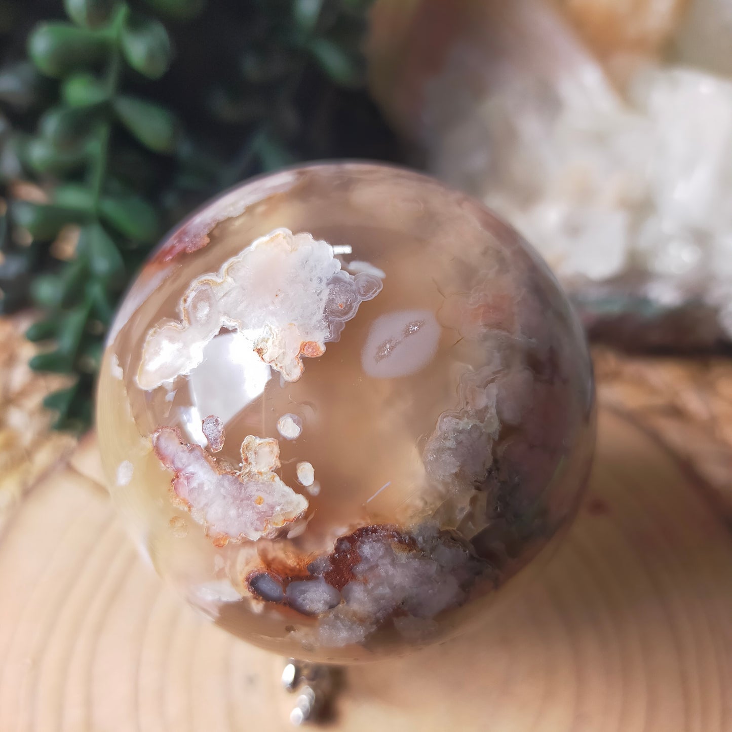 Flower Agate Sphere