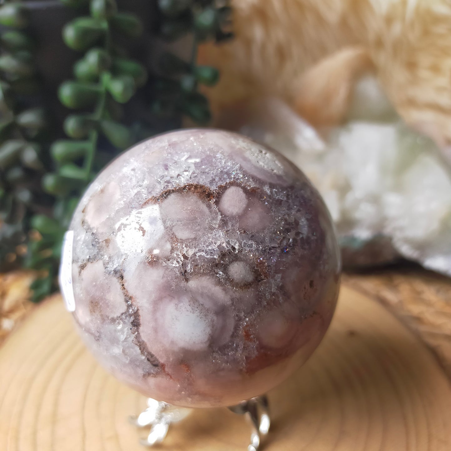 Amethyst/Flower Agate Sphere