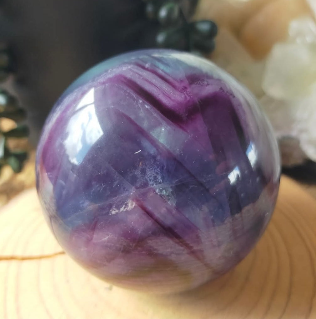 Rainbow Fluorite Sphere