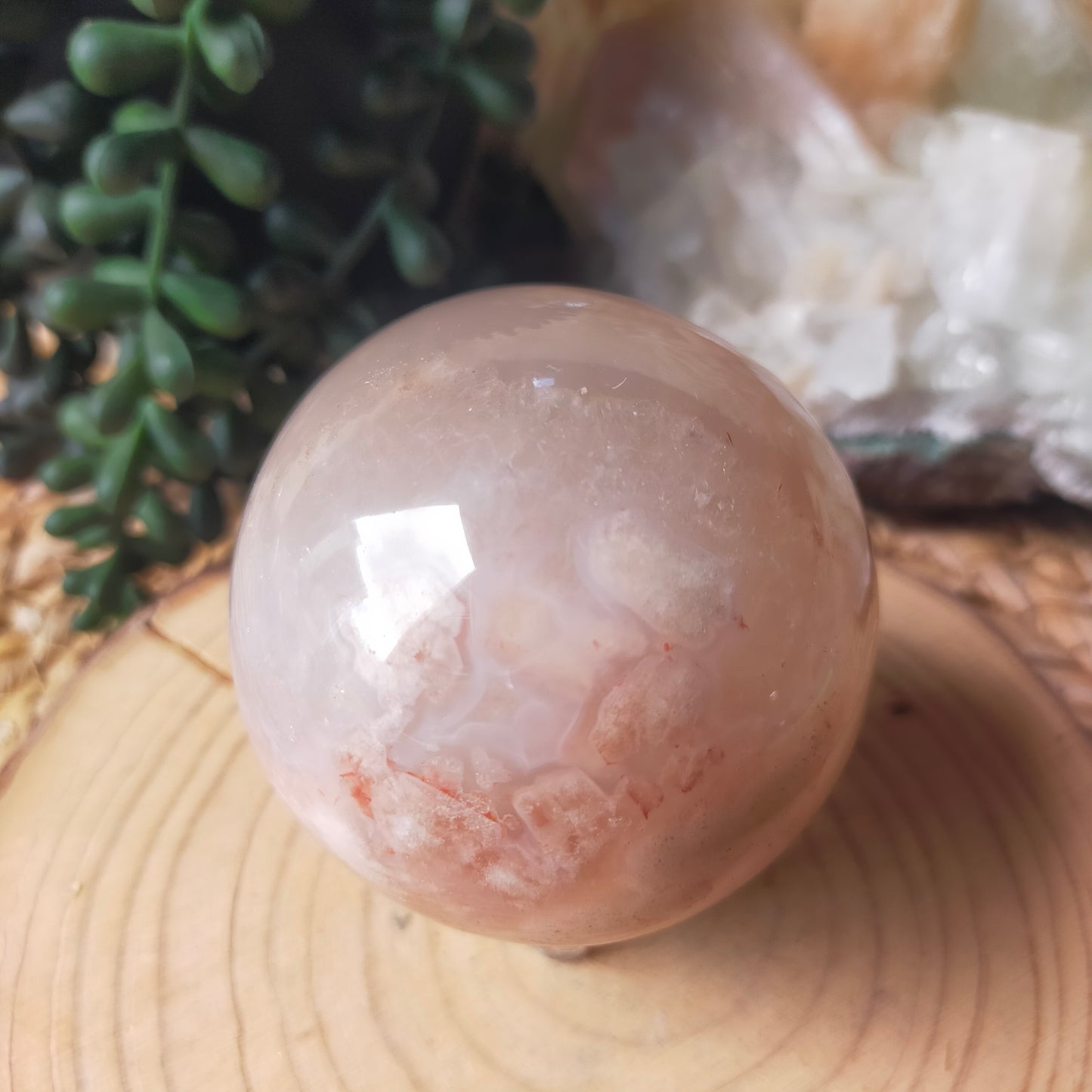 Flower Agate Sphere