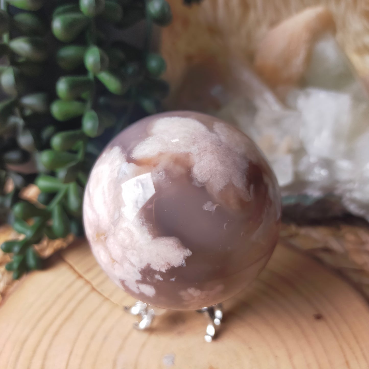 Flower Agate Sphere