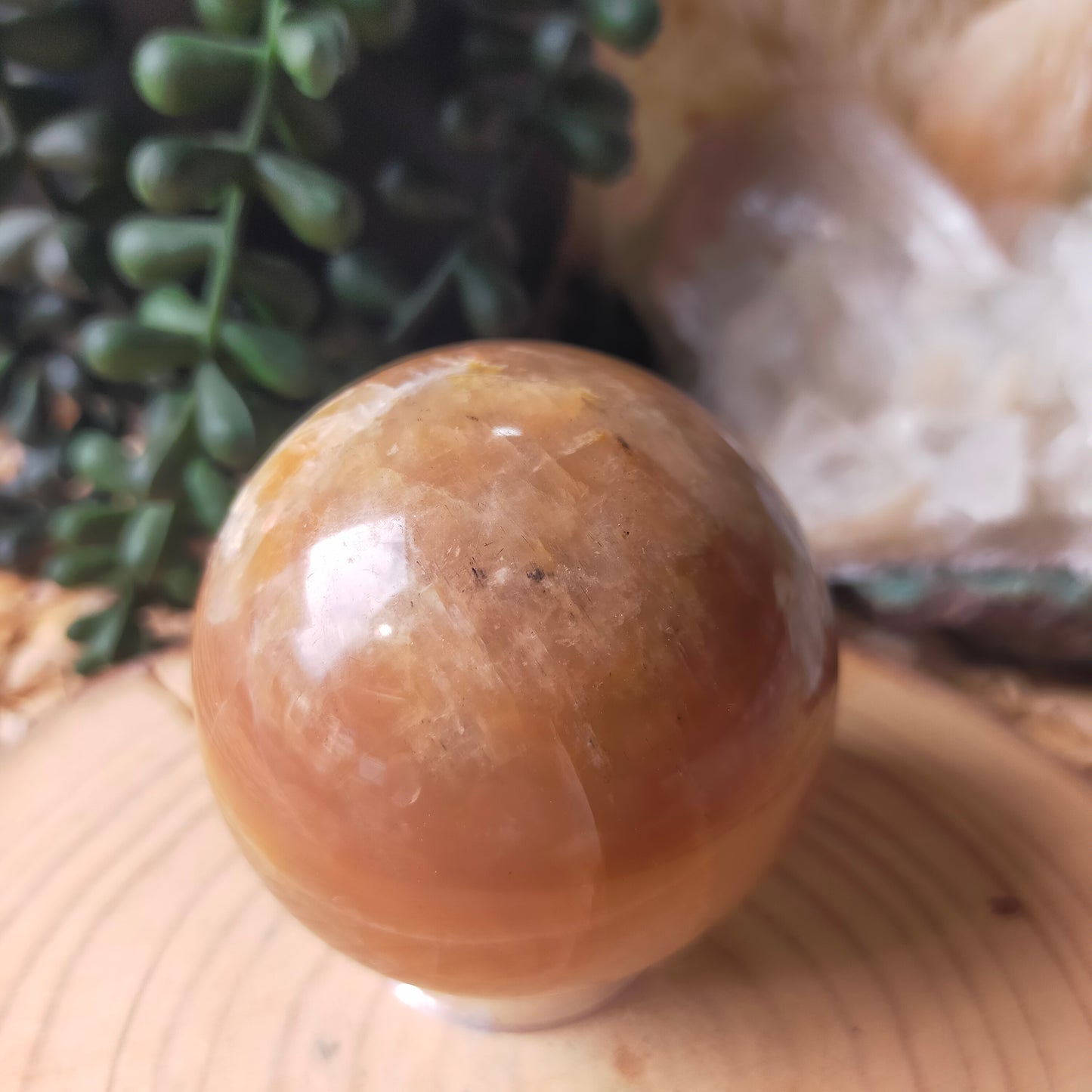 Peach Moonstone Sphere