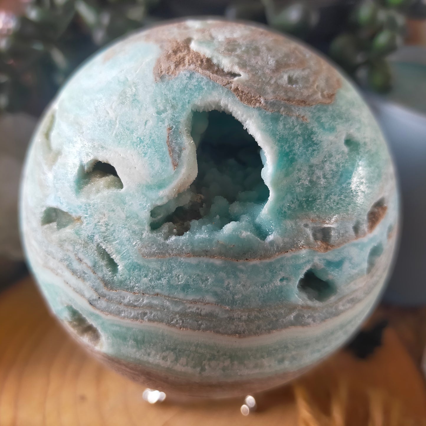 Hemimorphite Sphere