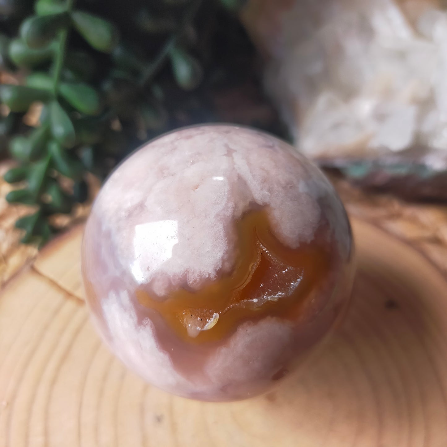 Flower Agate Sphere