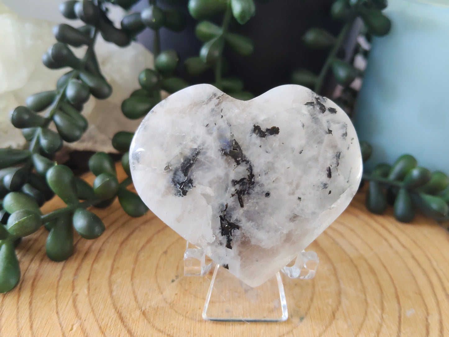Rainbow Moonstone Hearts