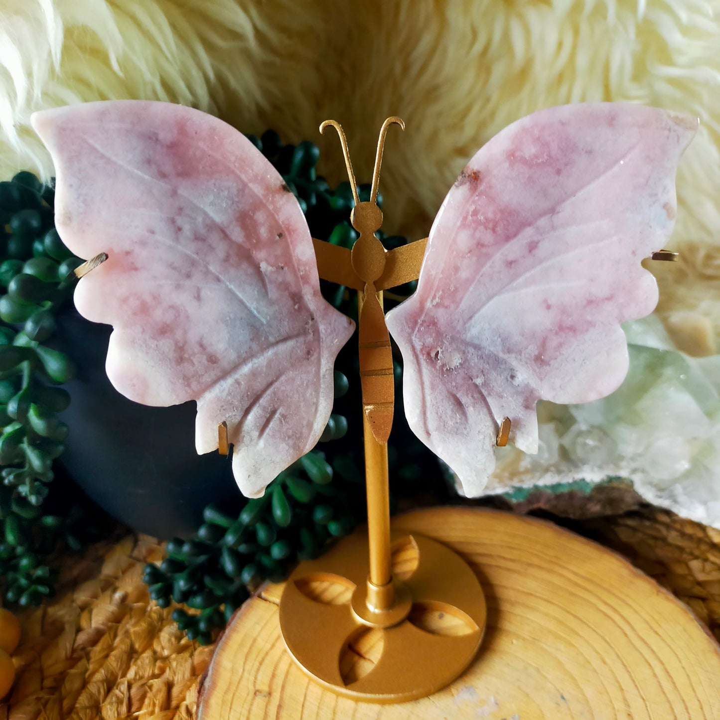 Pink Amethyst Butterfly Wings