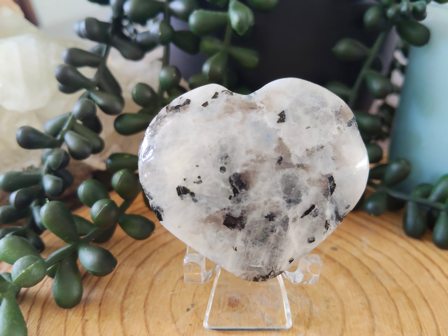 Rainbow Moonstone Hearts