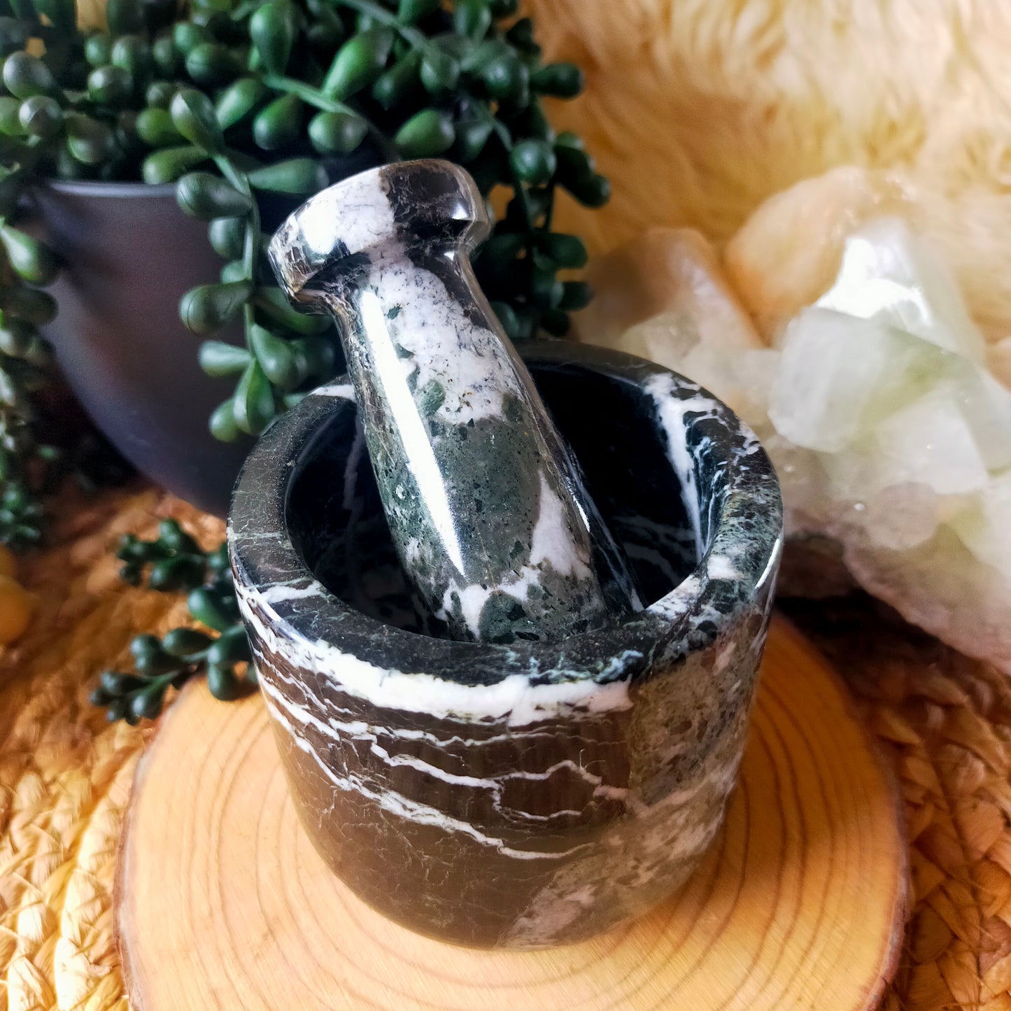 Marble Mortar and Pestle