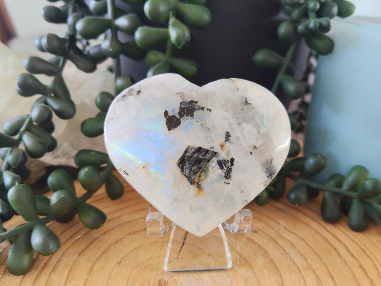 Rainbow Moonstone Hearts