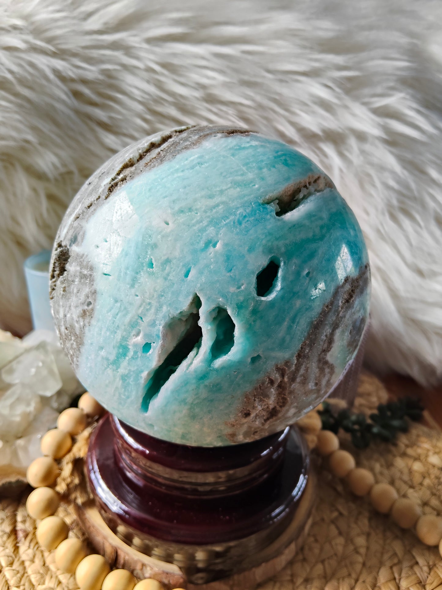 Large Hemimorphite Sphere