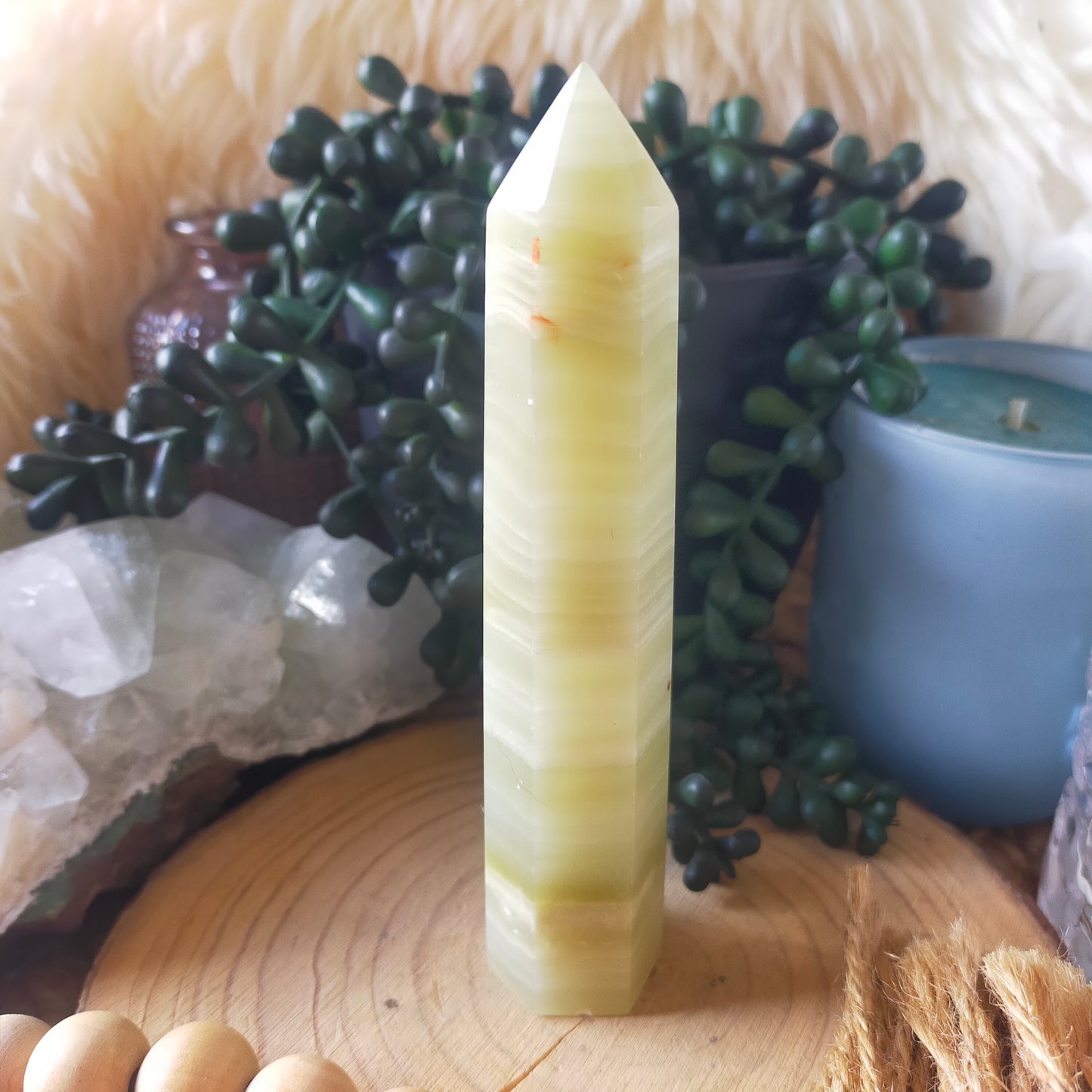 Banded Calcite Point