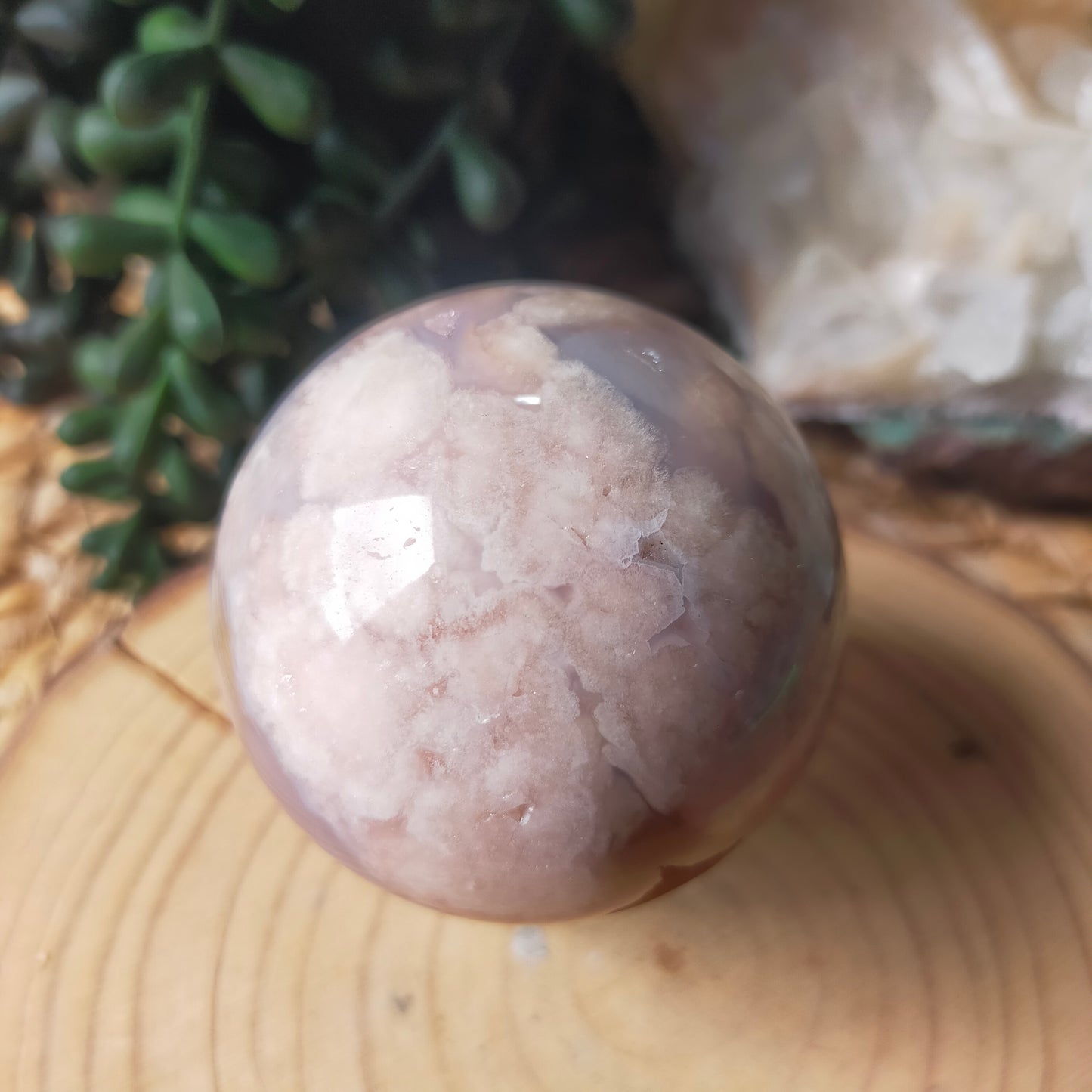 Flower Agate Sphere