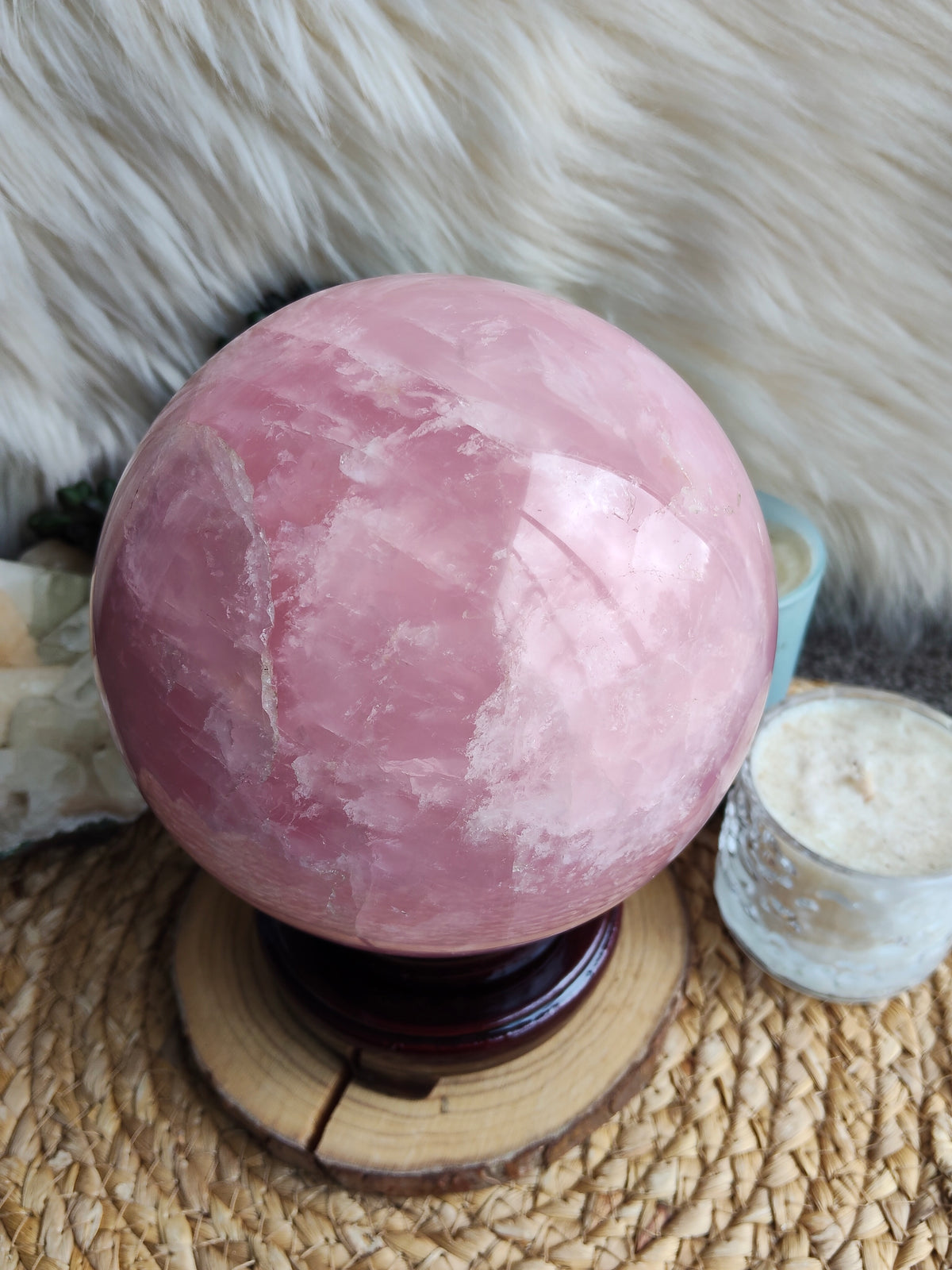 Large Rose Quartz Sphere