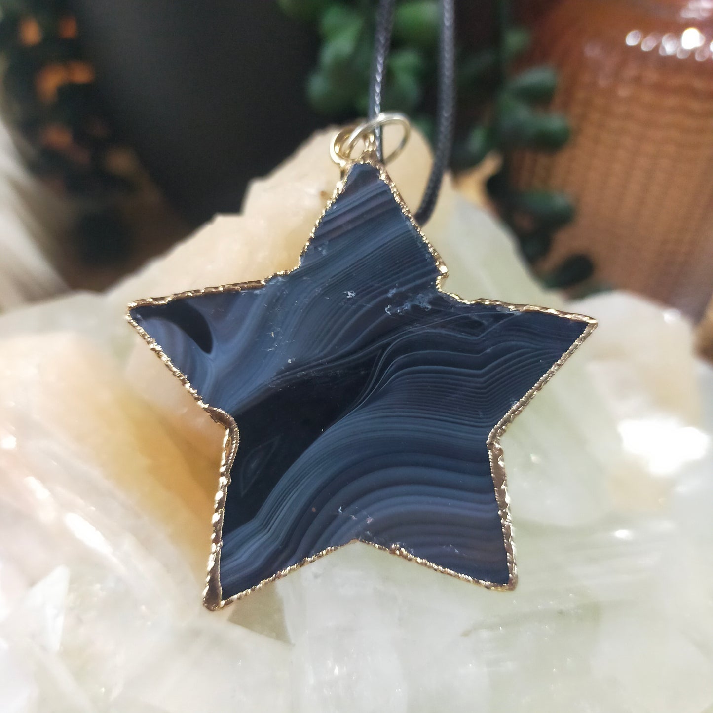 Dyed Agate Star Necklaces