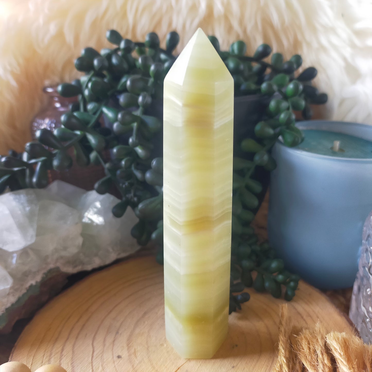 Banded Calcite Point