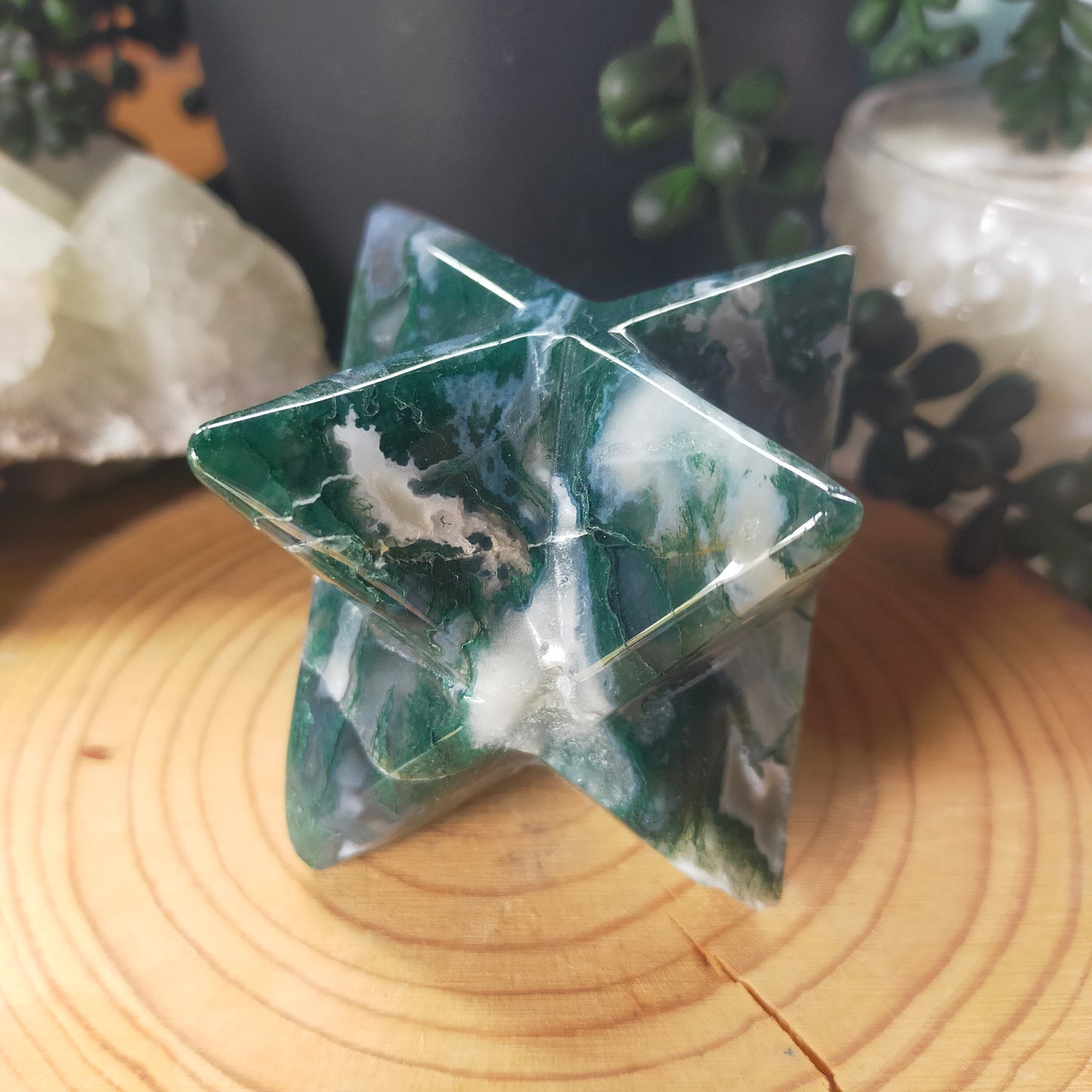 Moss Agate Merkaba