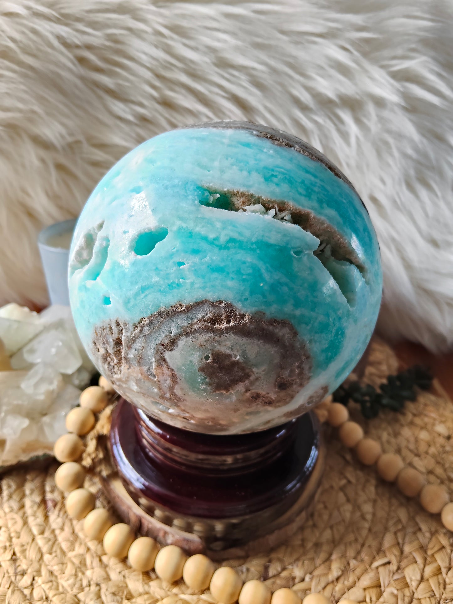 Large Hemimorphite Sphere