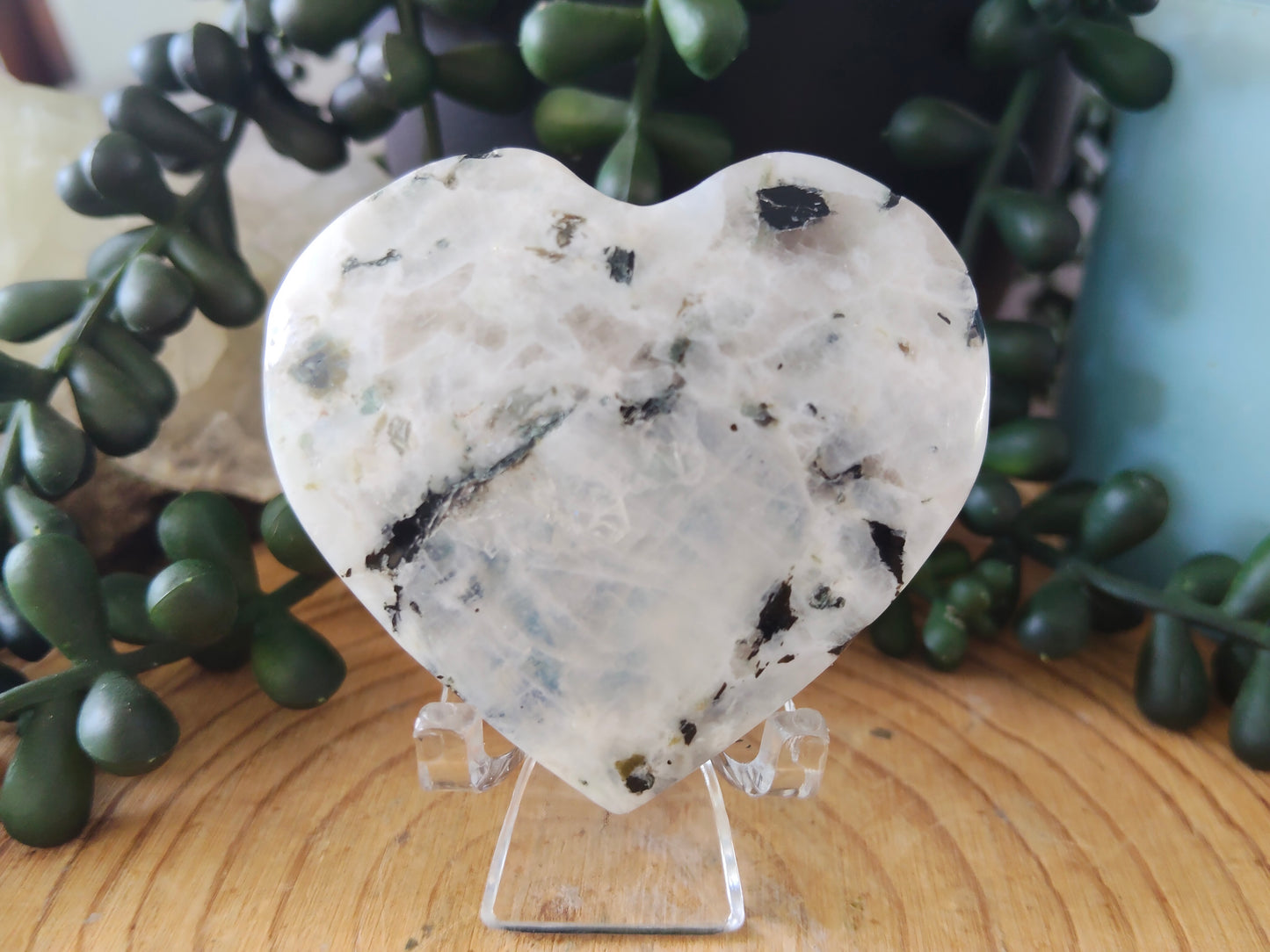 Rainbow Moonstone Hearts