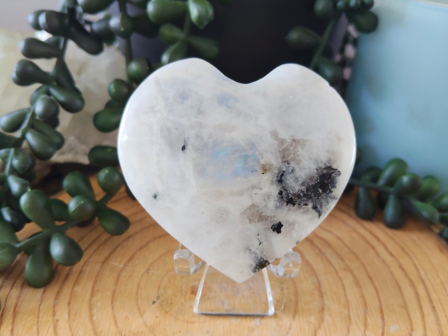 Rainbow Moonstone Hearts