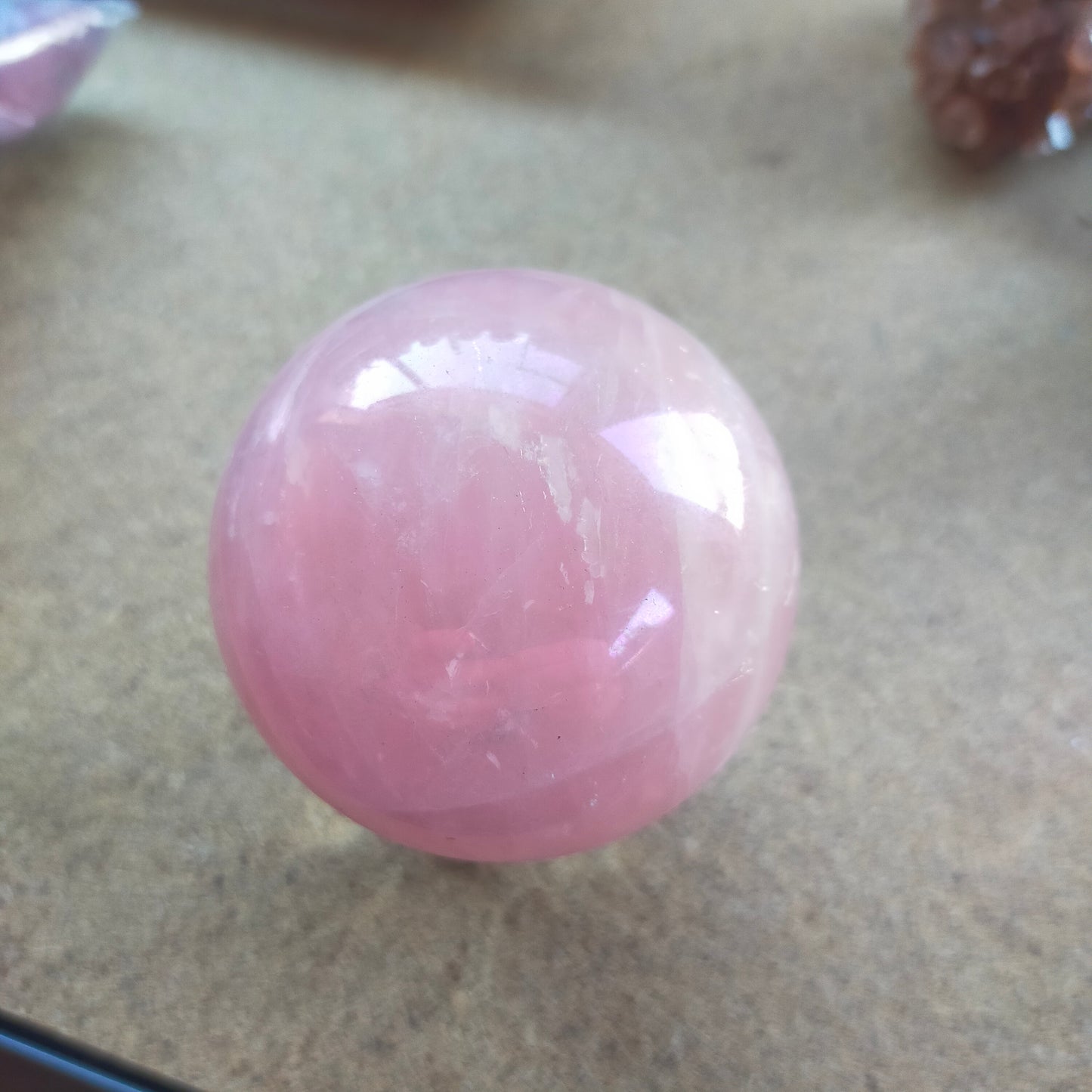 Aura Rose Quartz Sphere