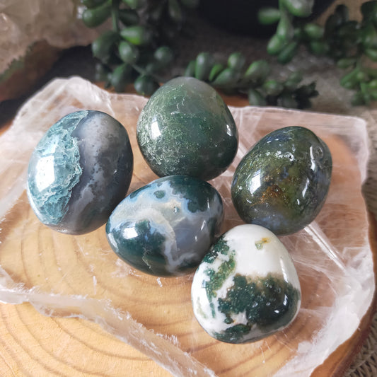 Moss Agate Tumbles