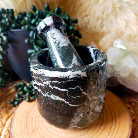 Marble Mortar and Pestle