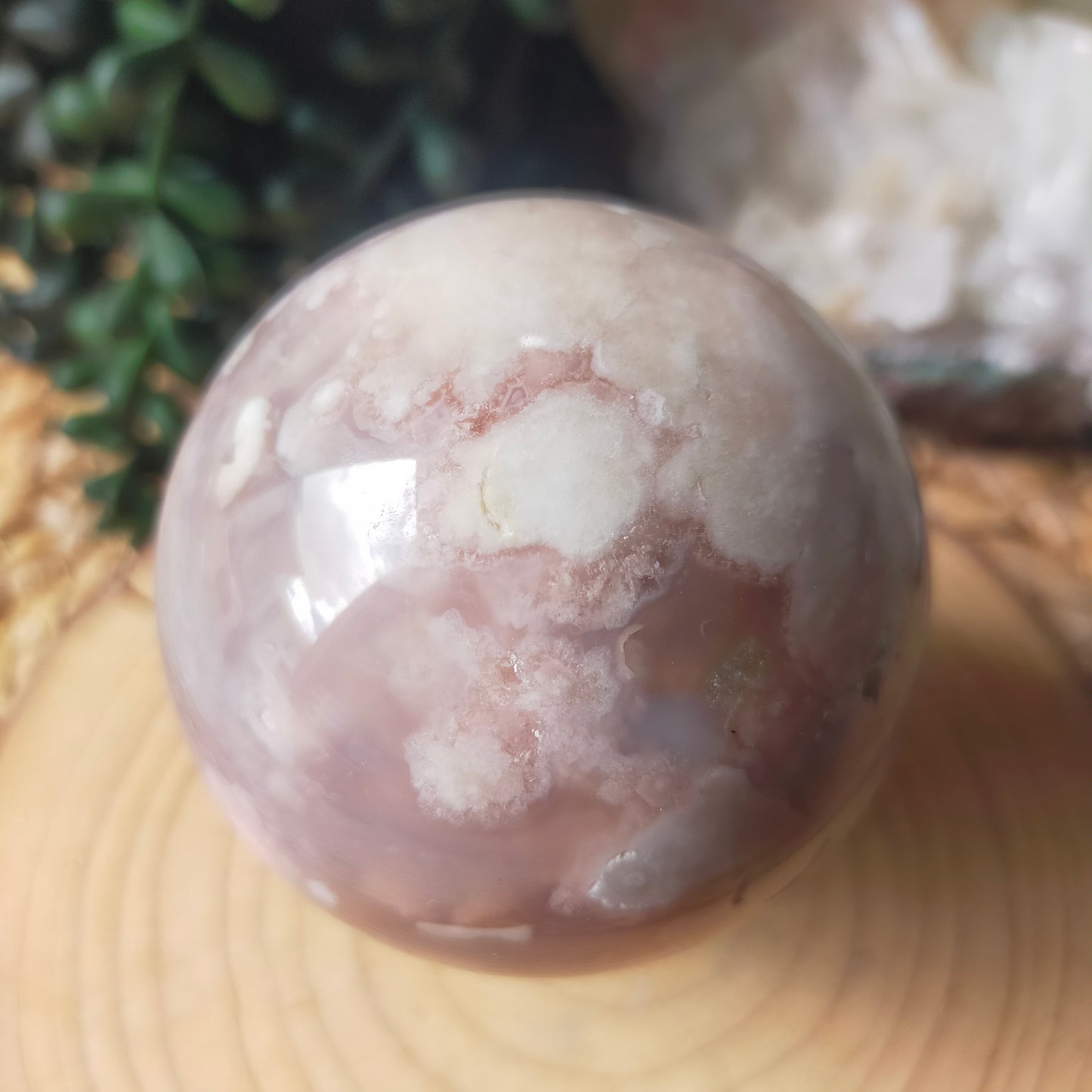 Flower Agate Sphere
