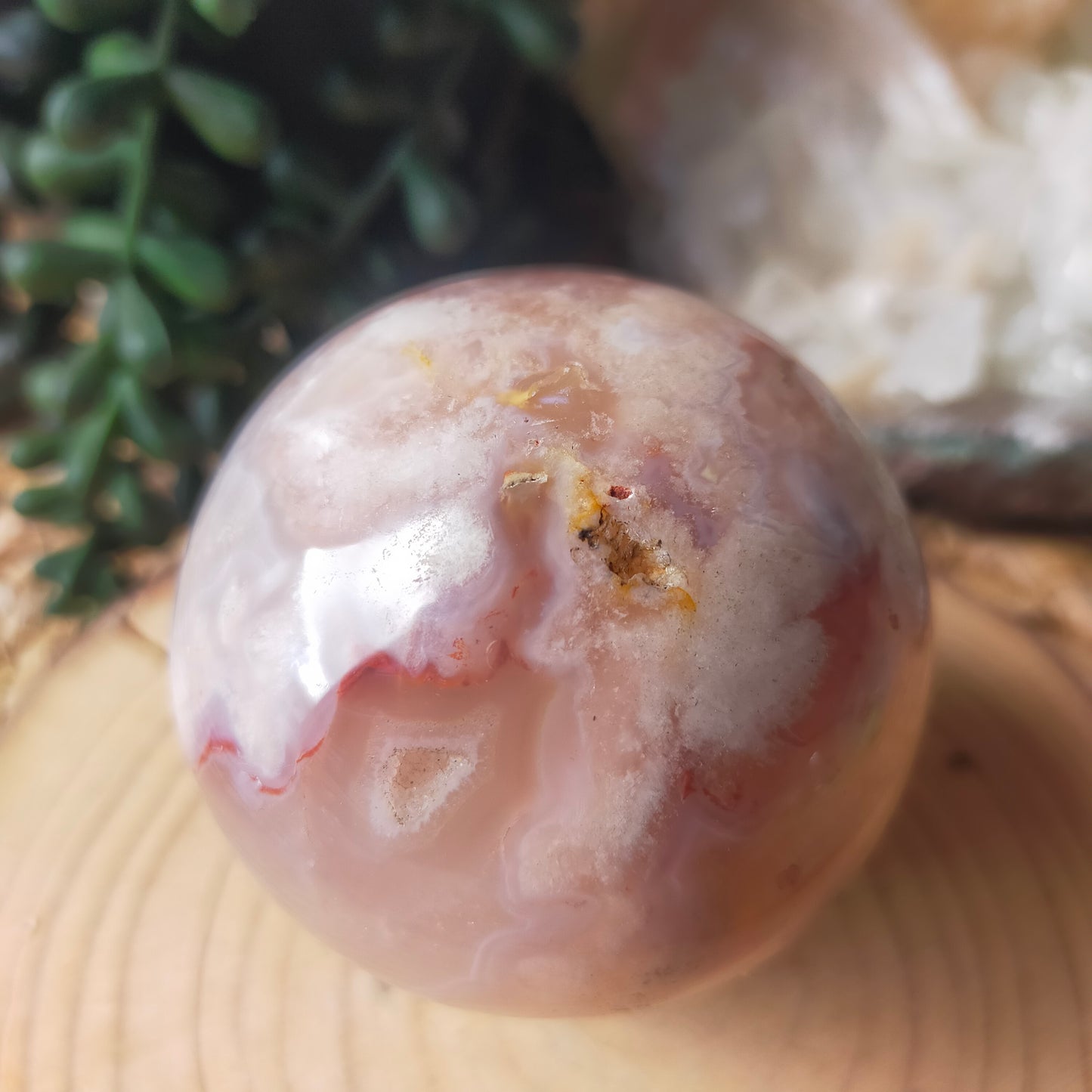Flower Agate Sphere