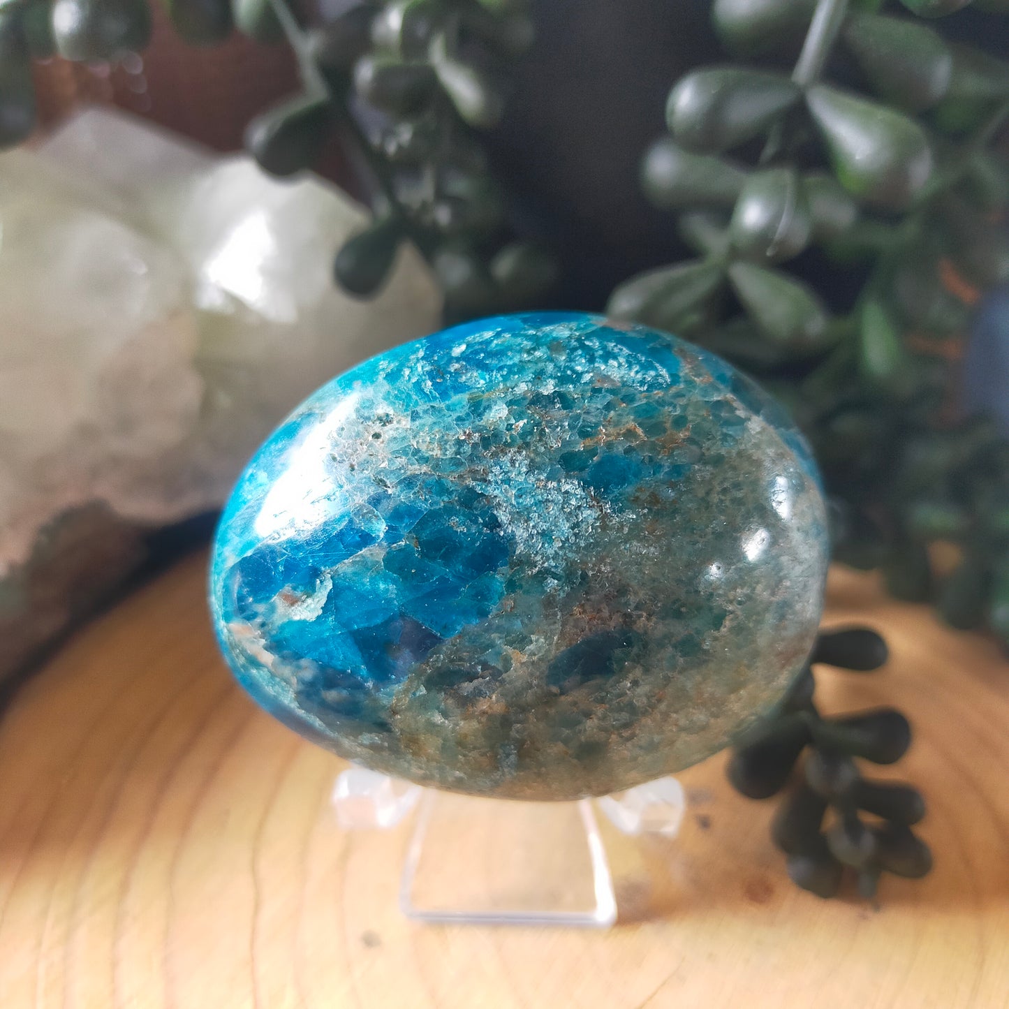 Blue Apatite Palmstone