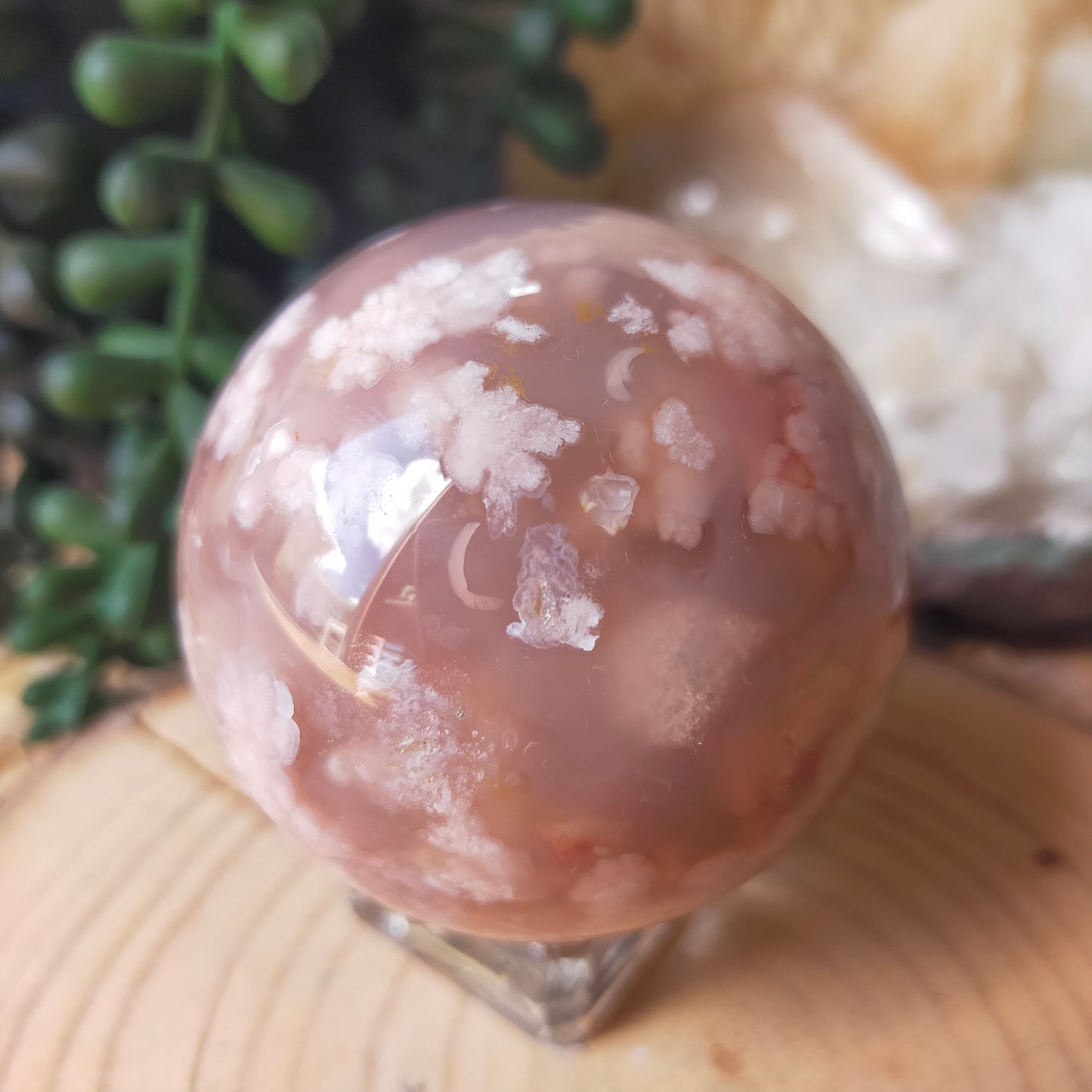 Flower Agate Sphere