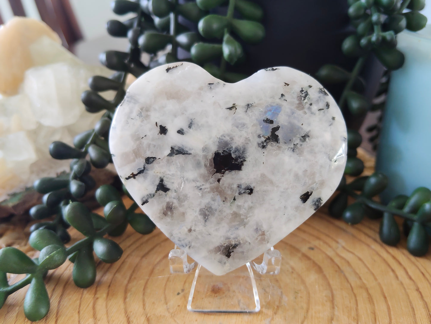 Rainbow Moonstone Hearts