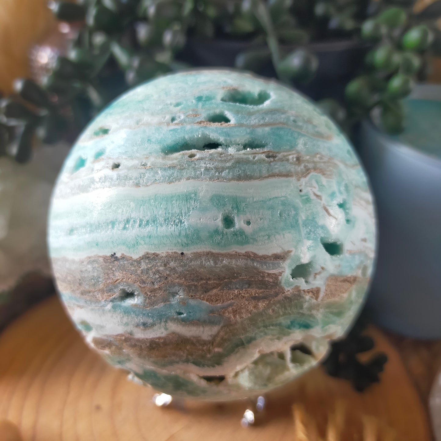 Hemimorphite Sphere