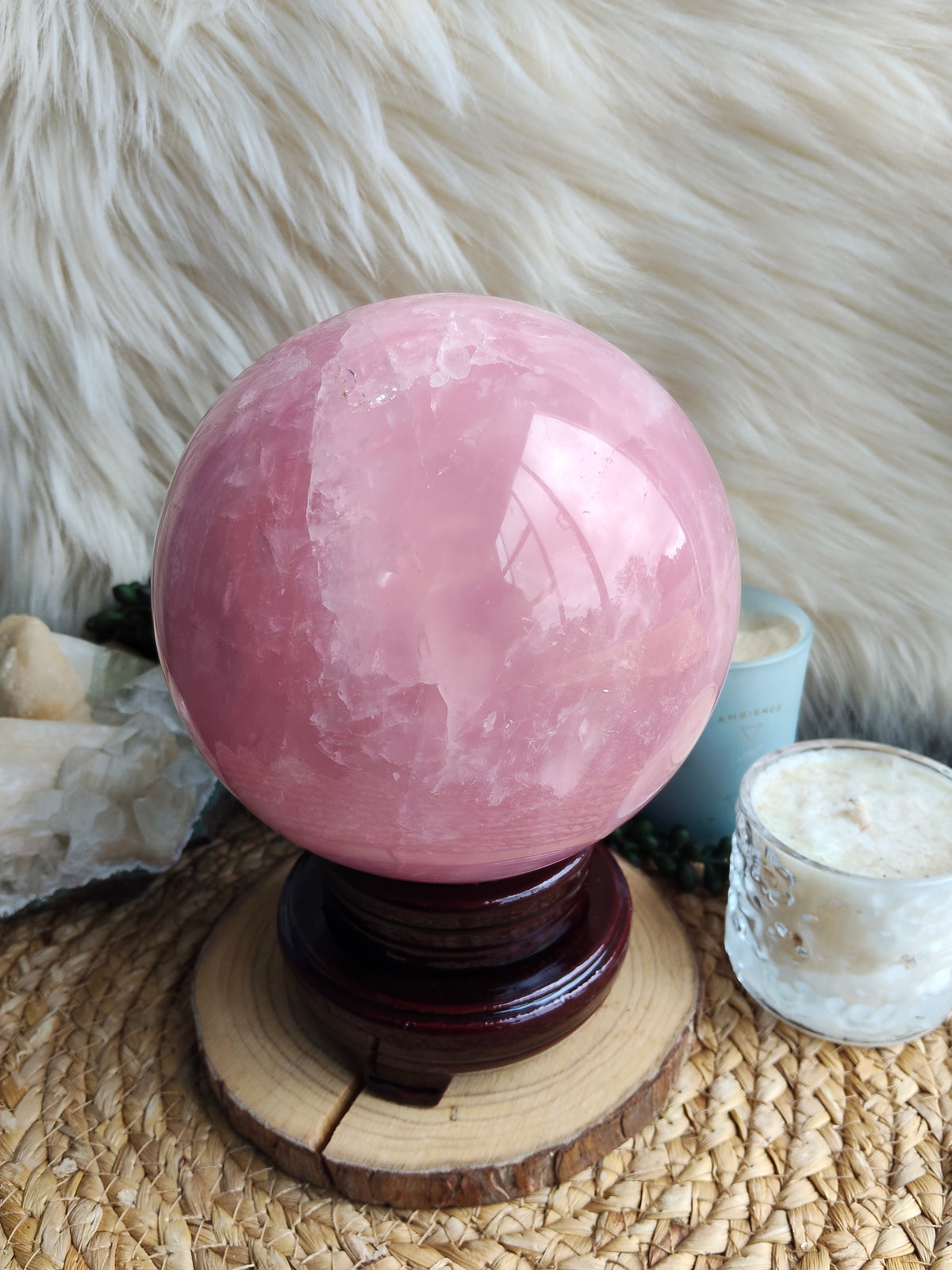 Large Rose Quartz Sphere