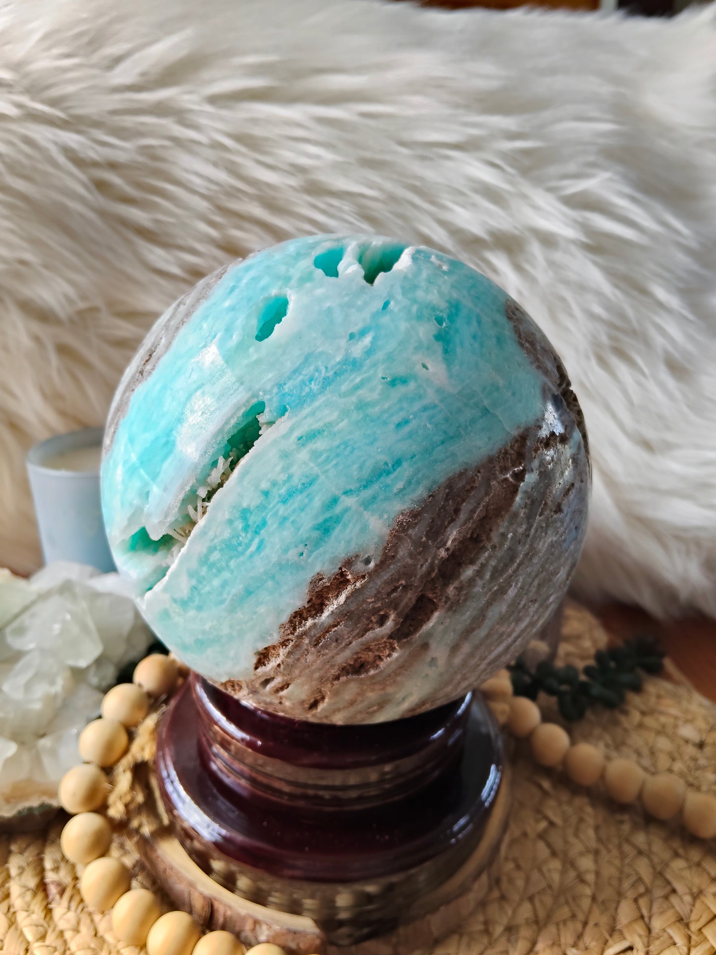 Large Hemimorphite Sphere