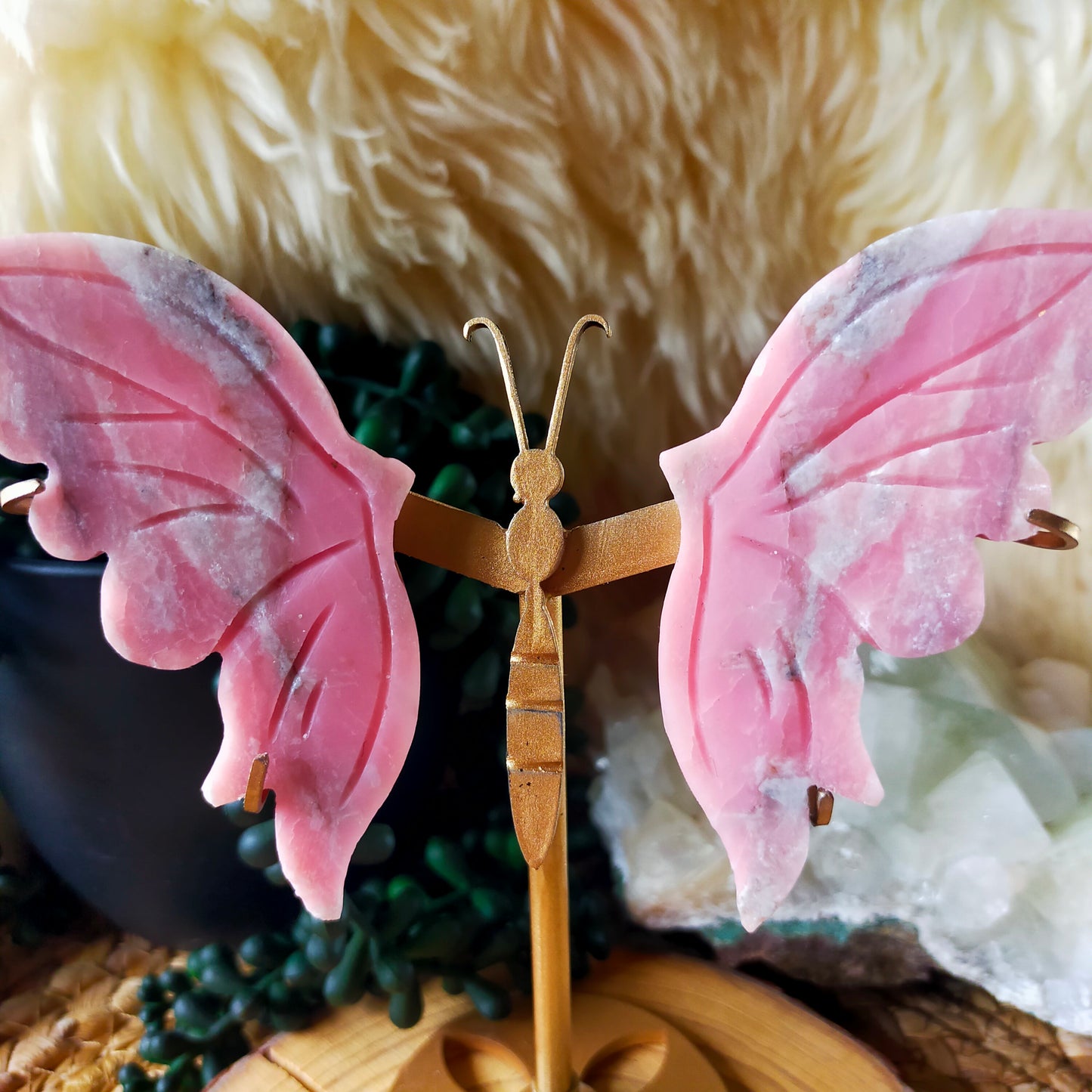 Pink Opal Butterfly Wings