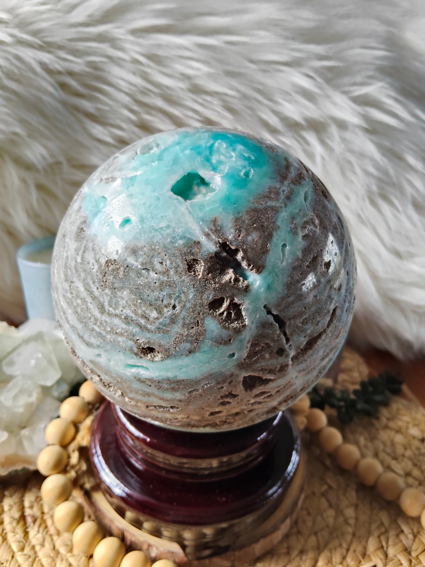 Large Hemimorphite Sphere