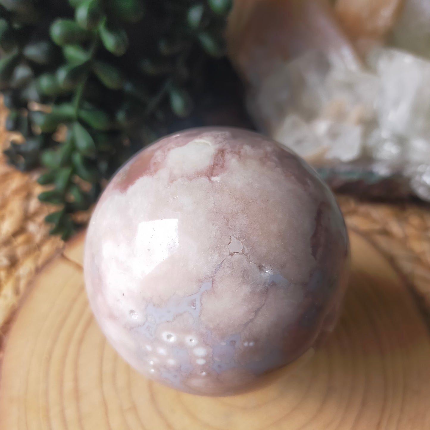 Flower Agate Sphere