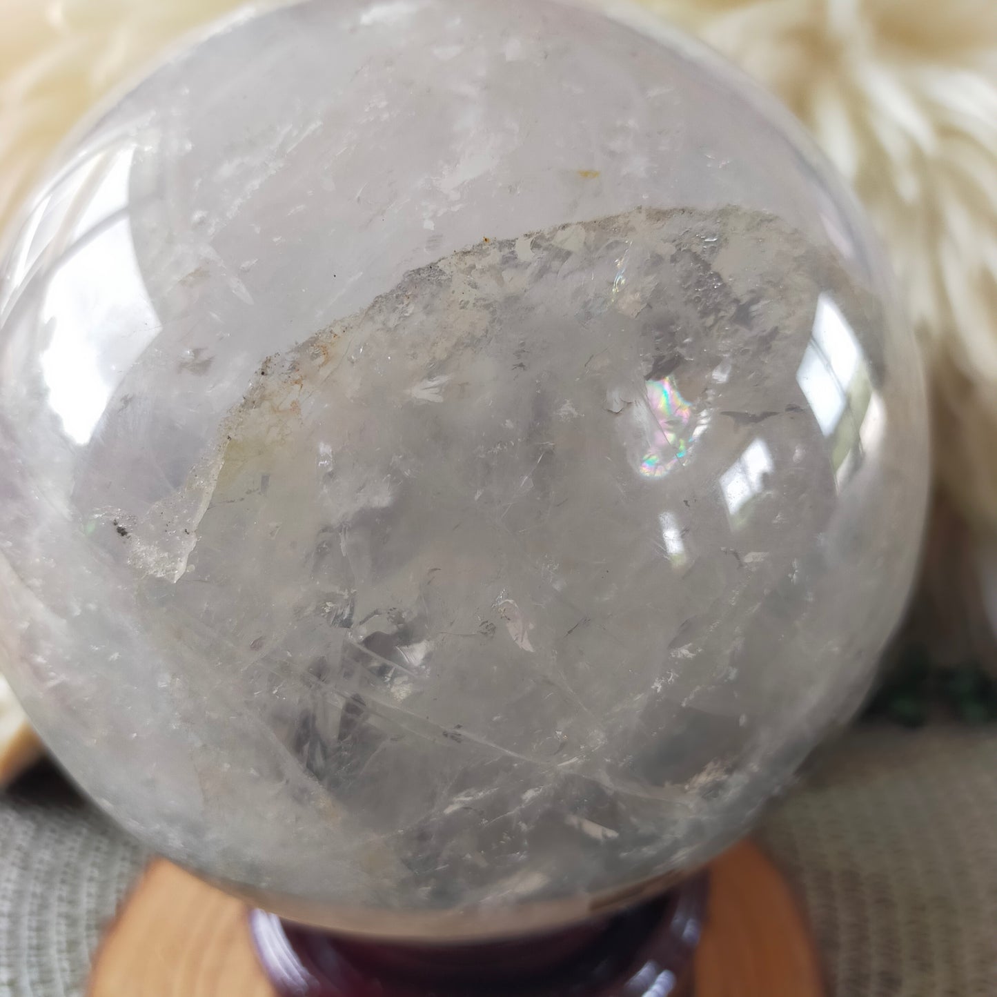 Large Black Tourmaline in Quartz Sphere