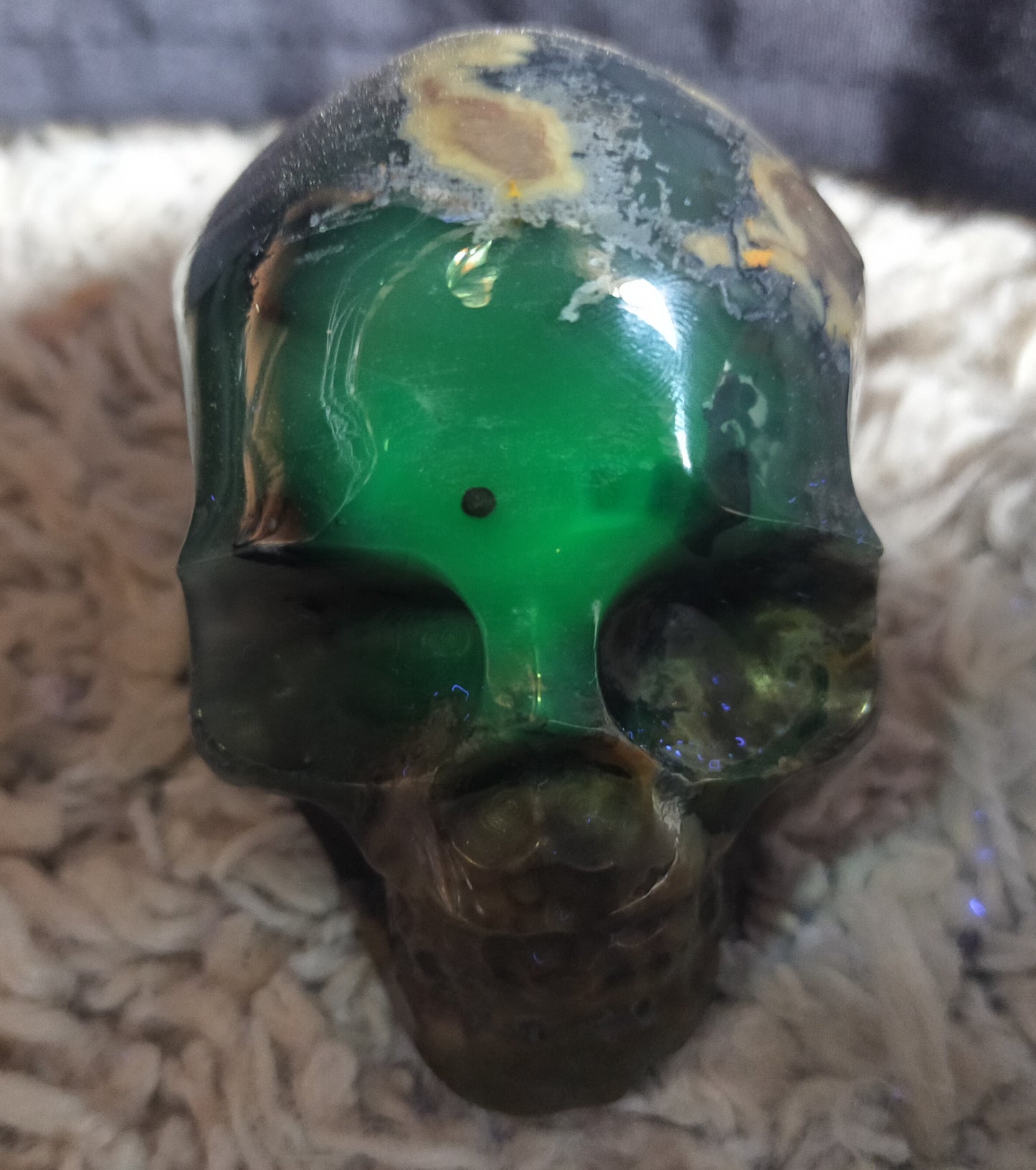 Volcano Agate Skull