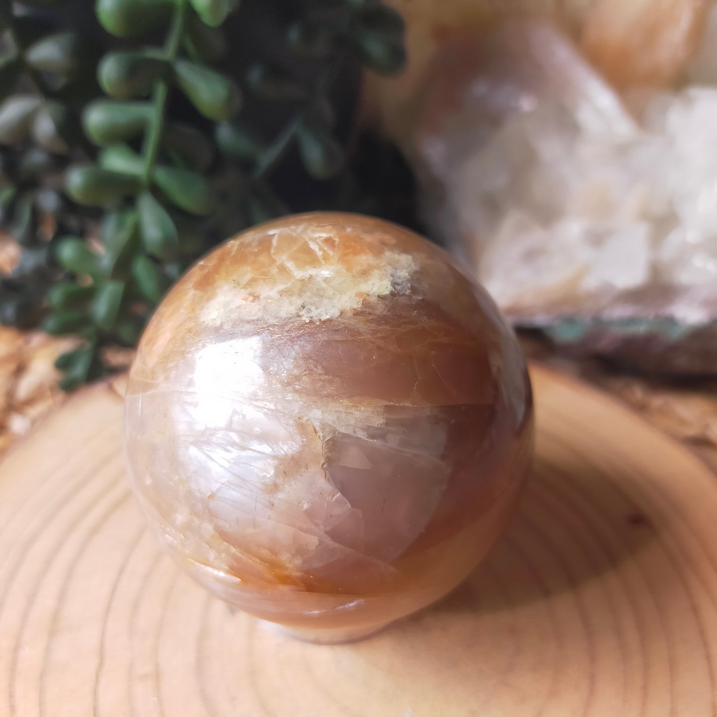 Peach Moonstone Sphere