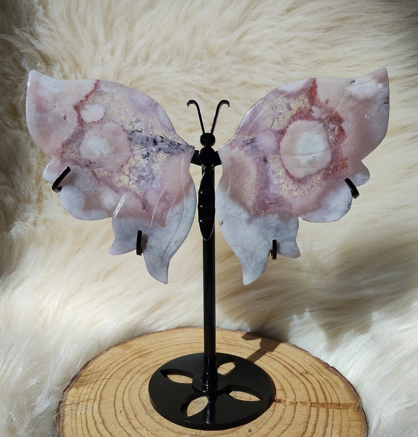 Gorgeous Amethyst/Flower Agate Butterflies