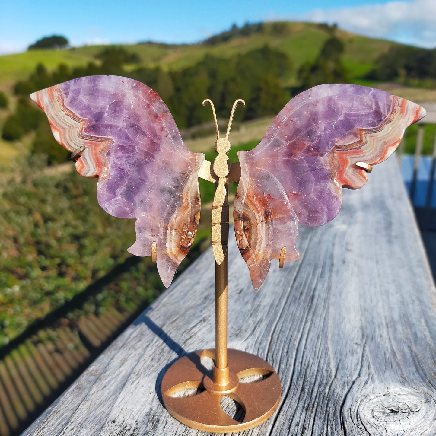Amethyst Agate Butterfly Wings