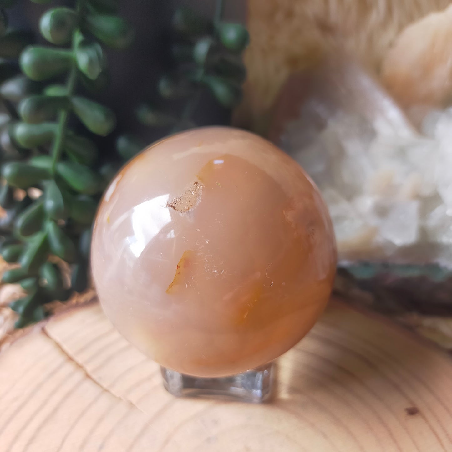 Flower Agate Sphere
