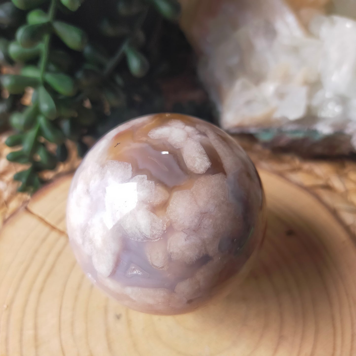 Flower Agate Sphere