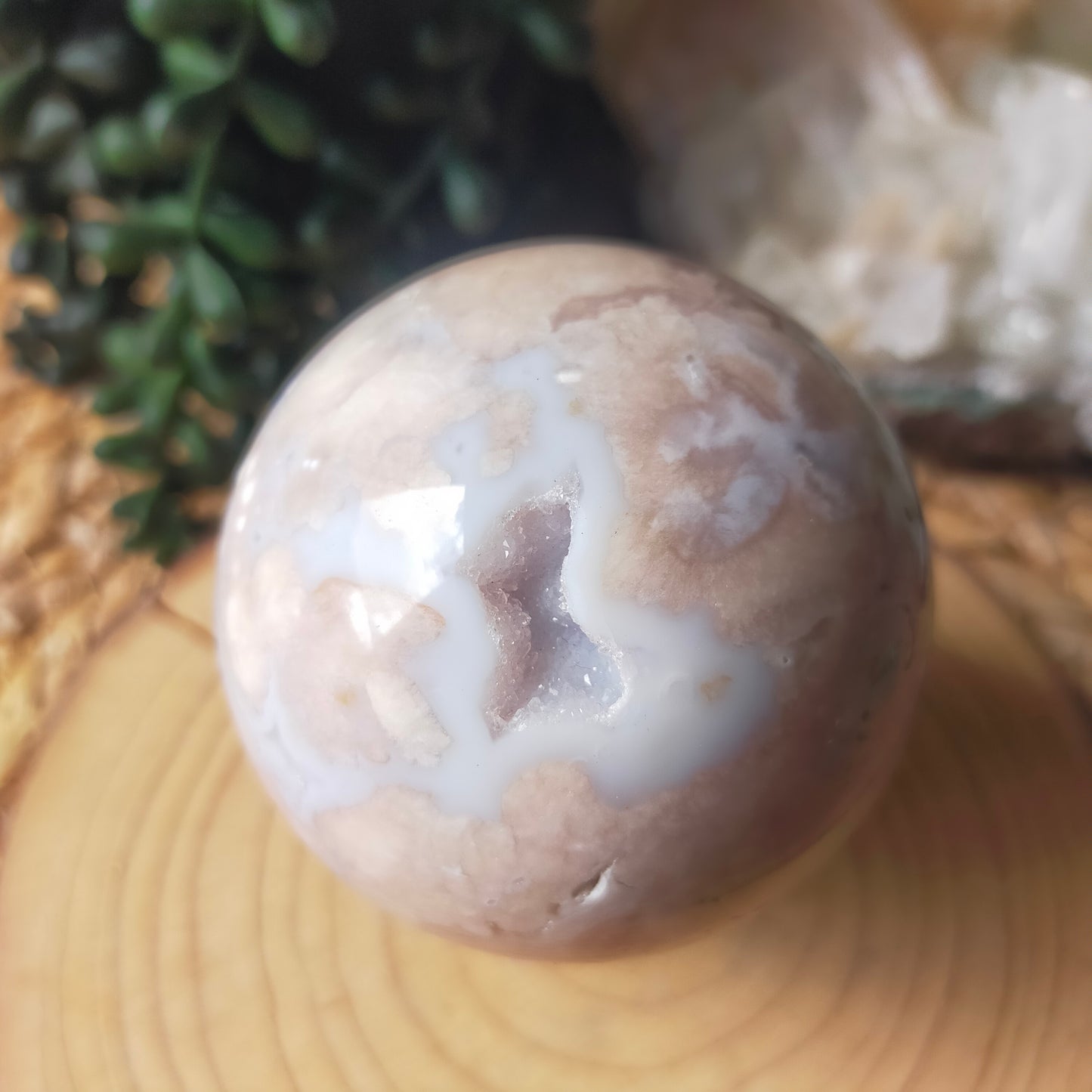 Flower Agate Sphere