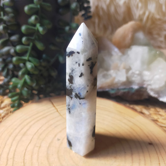 Rainbow Moonstone Point